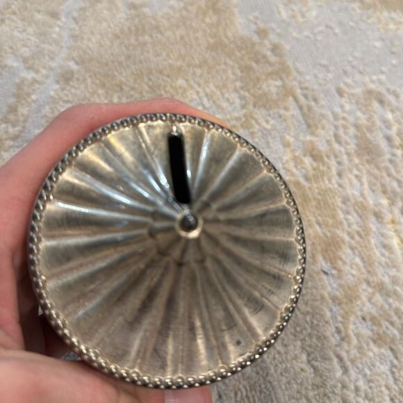 VINTAGE SILVER PLATE MONEY BOX CAROUSEL DESIGN GUC can use some cleaning - Picture 4 of 7